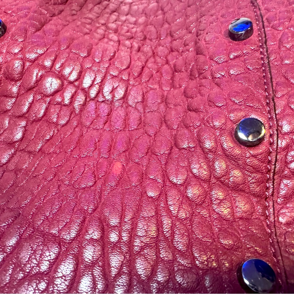 Jimmy Choo XL Tote Lockett -RARE-Cerise-Pebbled Leather AUTHENTIC JIMMY CHOO - Picture 15 of 16